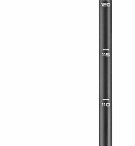 Schwarzer Leki-Trekkingstock mit ergonomischem Griff, verstellbarer Schlaufe und Ötztal-inspiriertem Design.