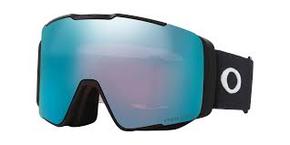 Blau verspiegelte Skibrille mit schwarzem Band und weißem Ötztaler Rundlogo.